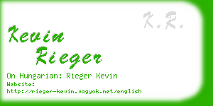 kevin rieger business card